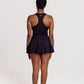 Zip & Sleek Tennis Mini Dress