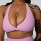Fierce Twist Halter Bra